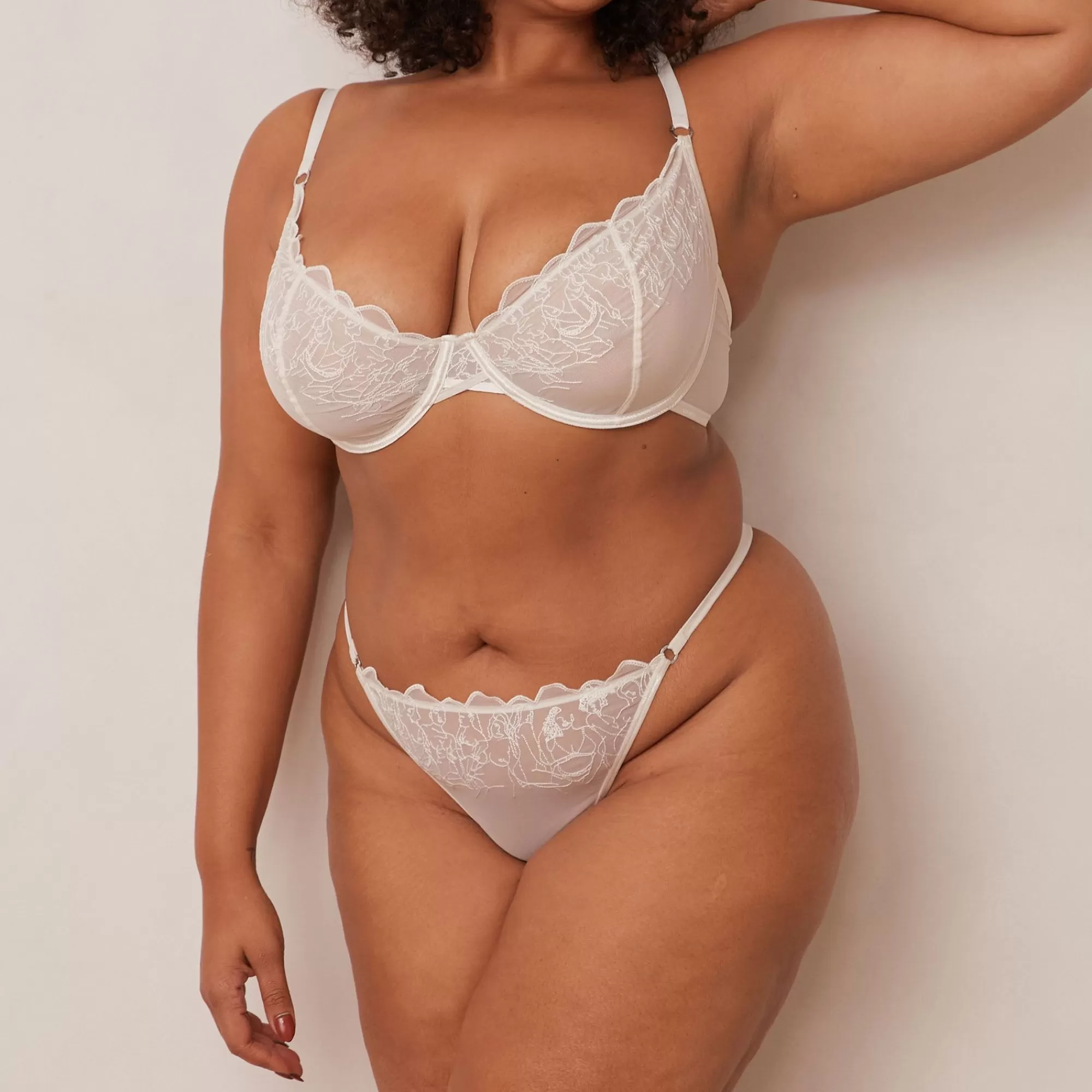 Vrouw Lounge Underwear Illustration Balcony Bh