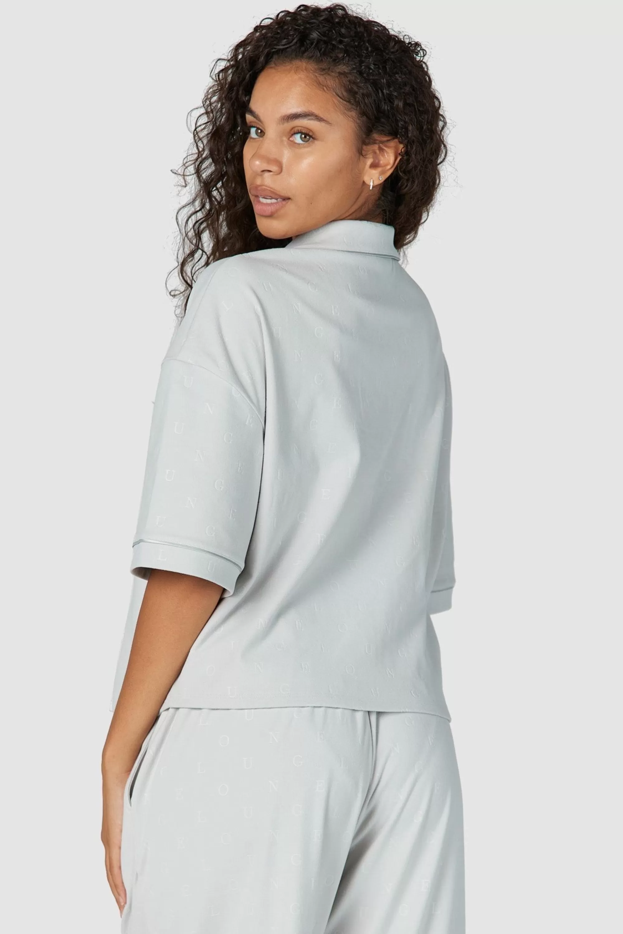 Vrouw Lounge Underwear Luxury Embossed Pyjamatop