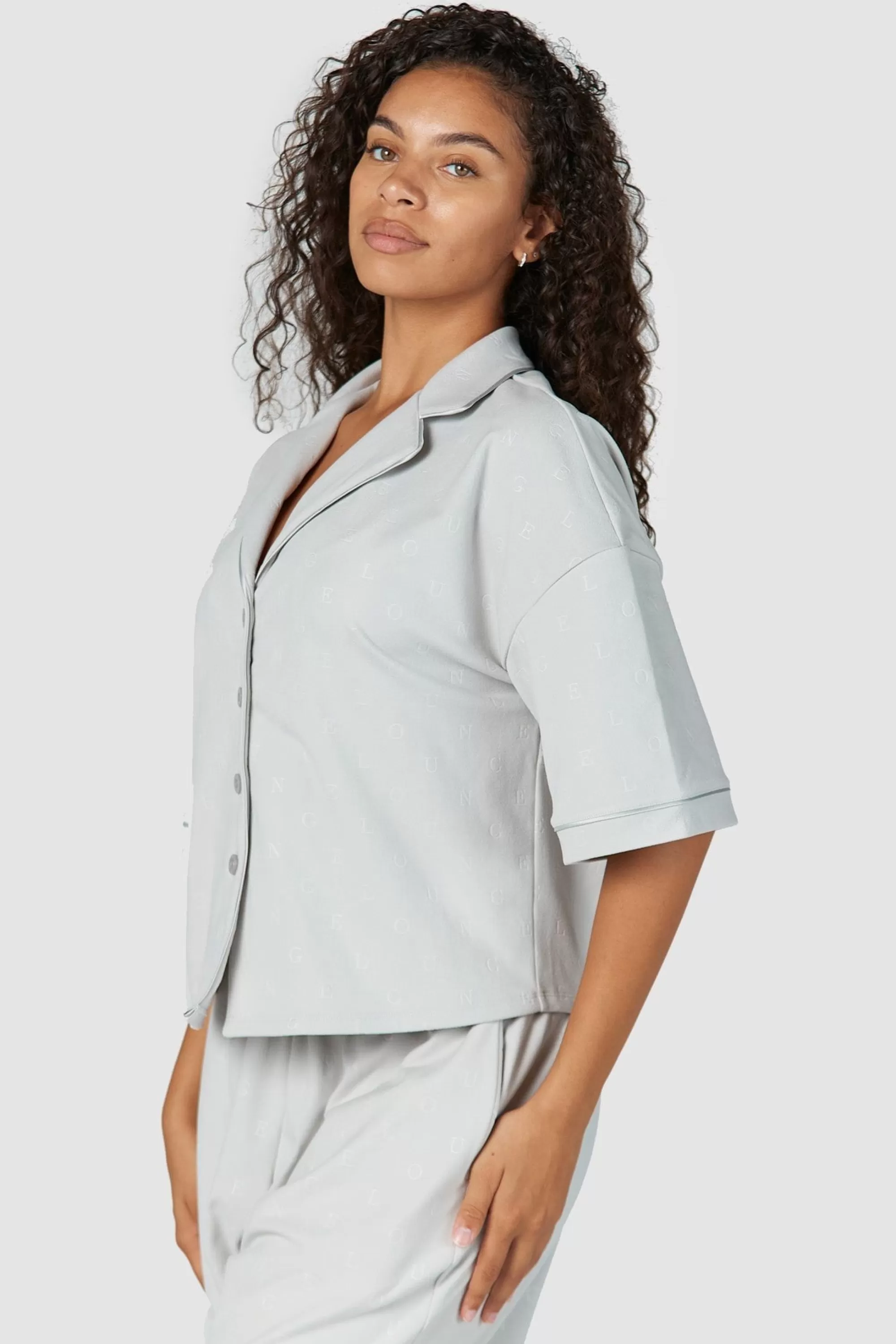Vrouw Lounge Underwear Luxury Embossed Pyjamatop