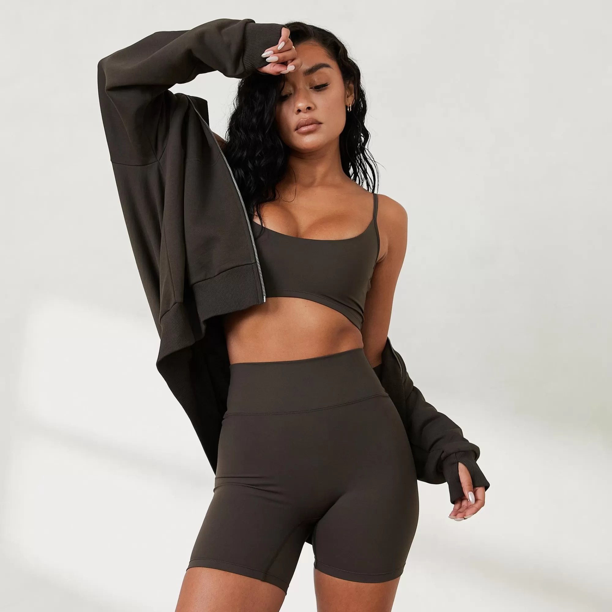 Vrouw Lounge Underwear Oversized Hoodie Met Rits X Jess Hunt