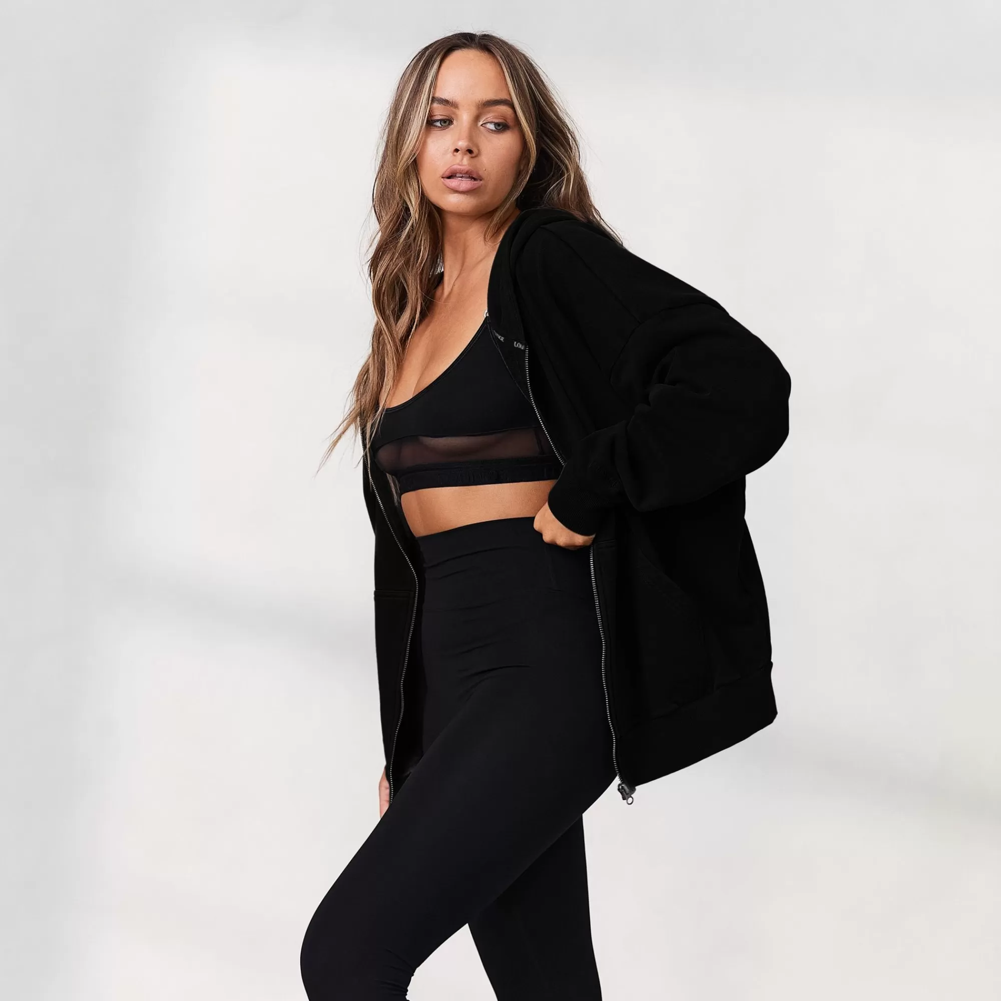Vrouw Lounge Underwear Signature Oversized Hoodie Met Rits