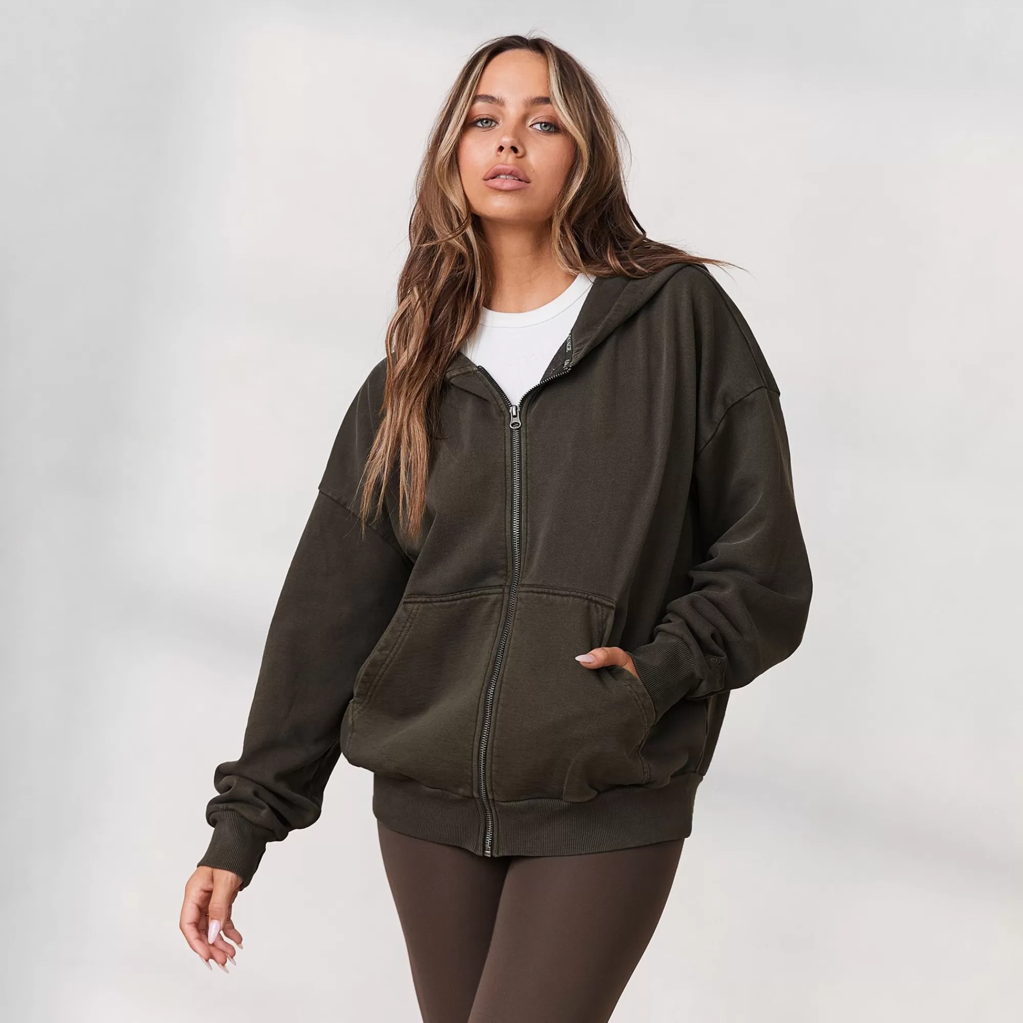 Vrouw Lounge Underwear Signature Oversized Hoodie Met Rits