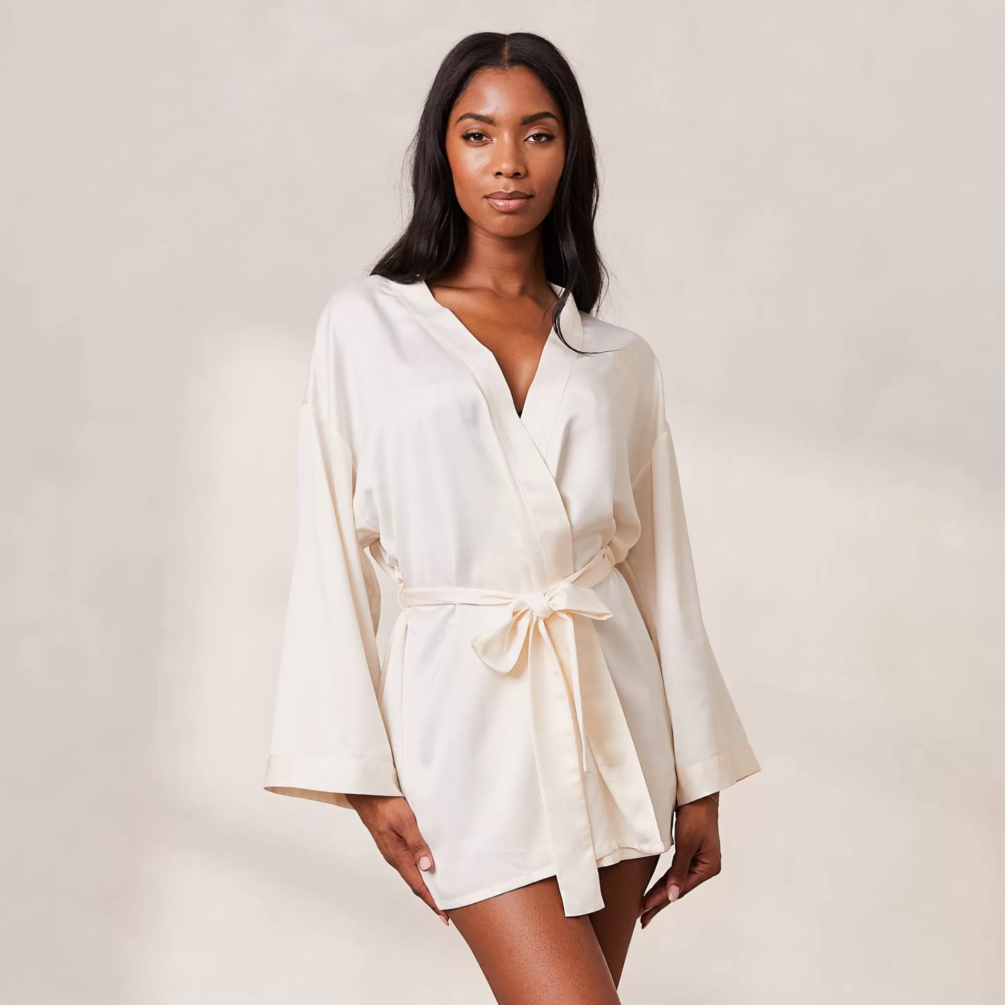 Vrouw Lounge Underwear Signature Satijnen Badjas