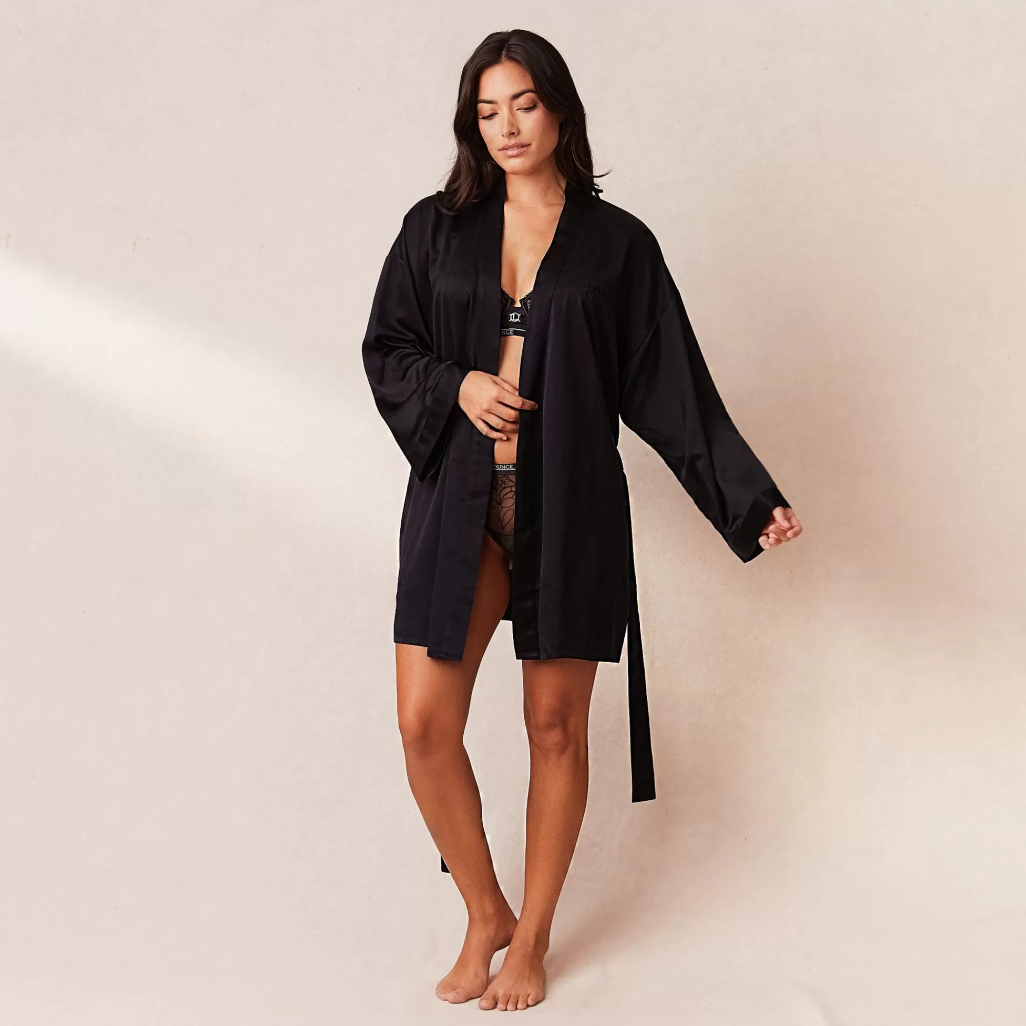 Vrouw Lounge Underwear Signature Satijnen Badjas