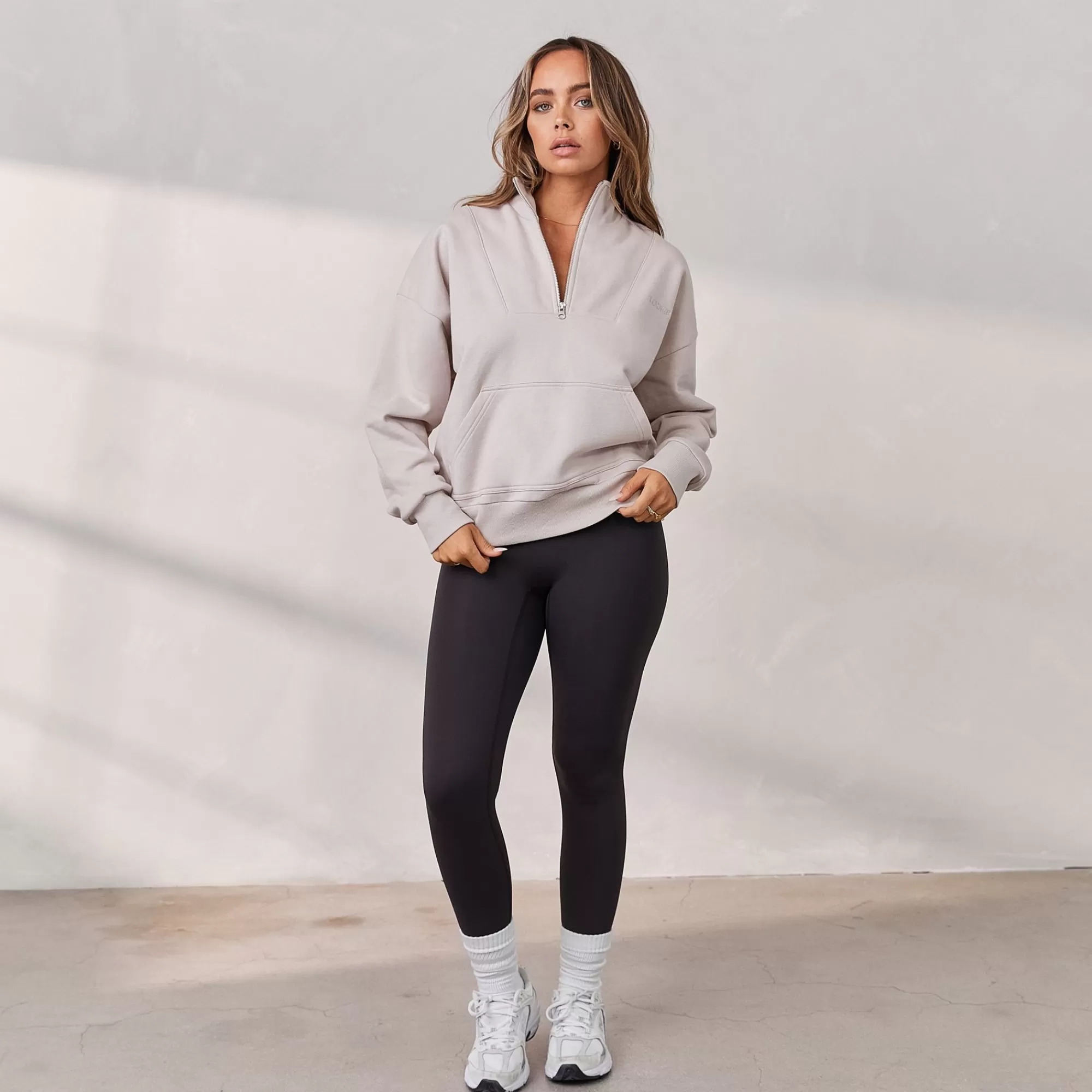 Vrouw Lounge Underwear Signature Trui Met Kwart Rits