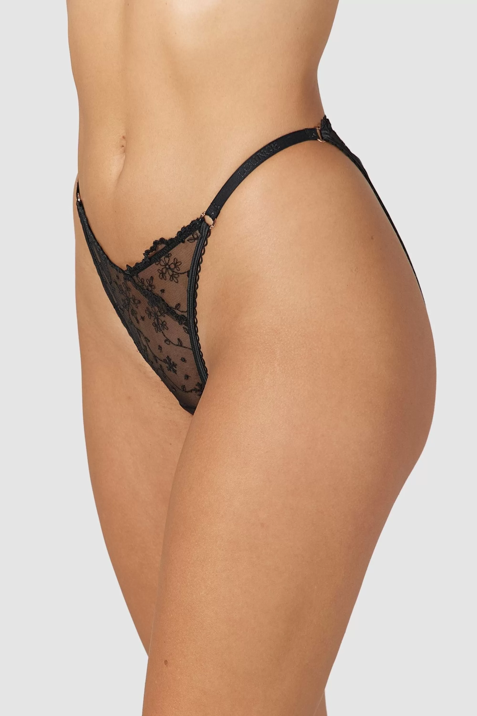 Vrouw Lounge Underwear Slinky Slip Met Open Rug