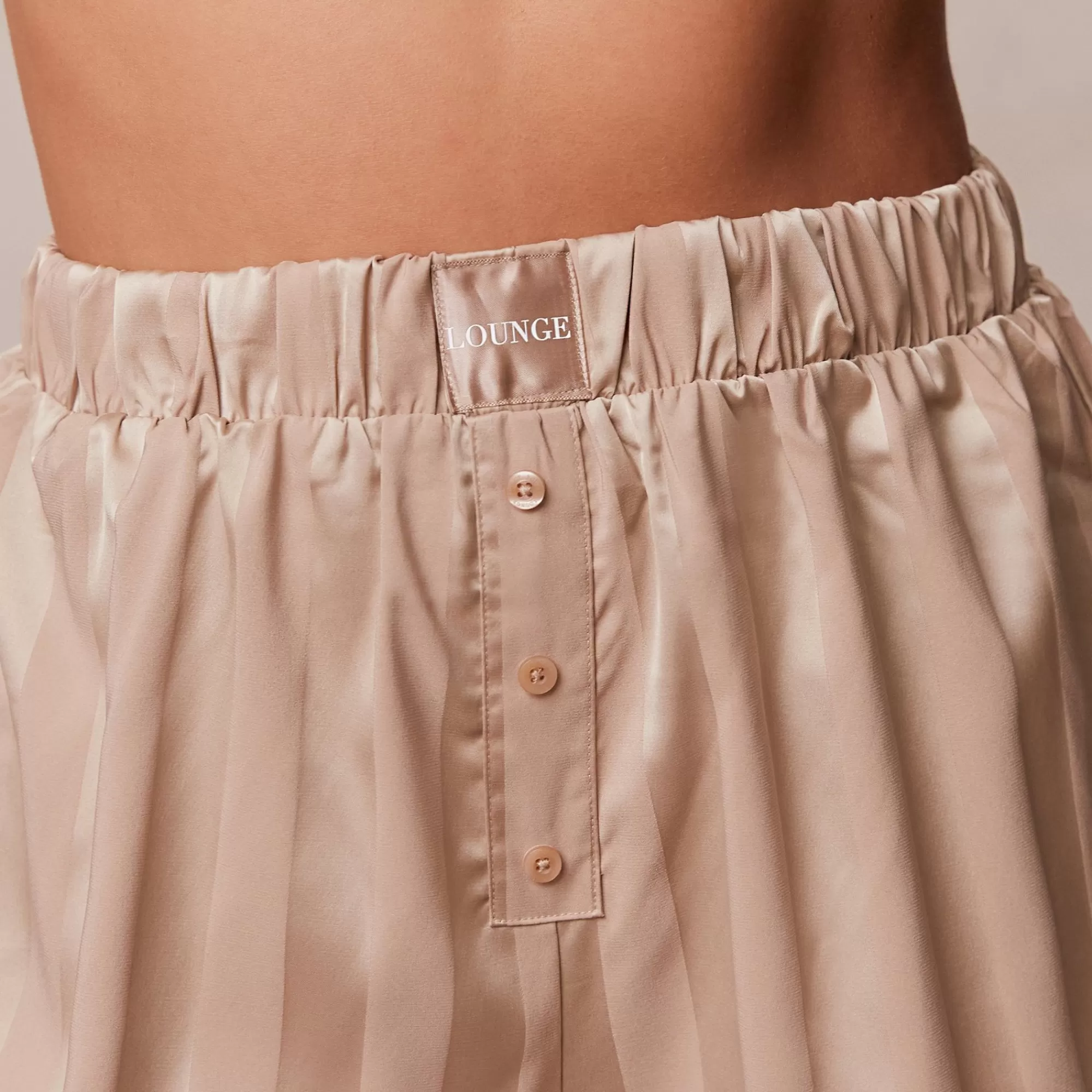 Vrouw Lounge Underwear Striped Satin Pyjama Korte Broek